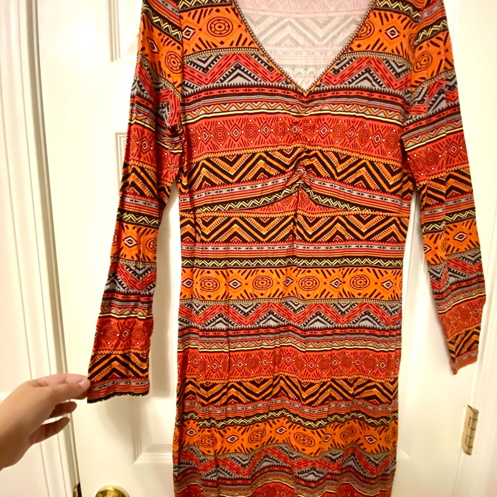 Tribal African Print Ornamental Dress